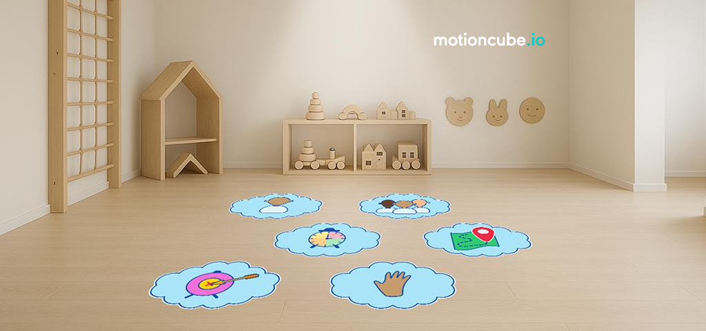 Mini guion con nubes para historias infantiles - Alfombras animadas Motioncube