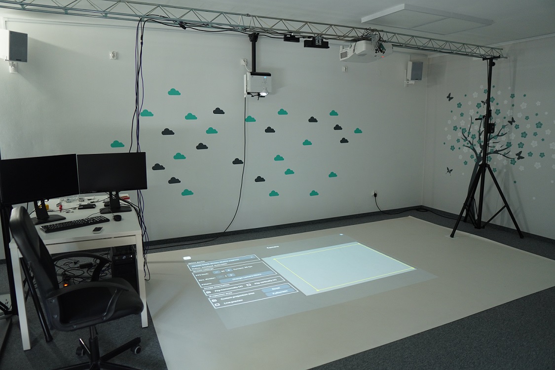 Motioncube interactive installation for testing