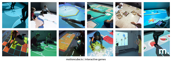 A variety of activities on the interactive surfaces