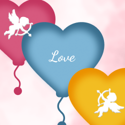 Balloon hearts logo