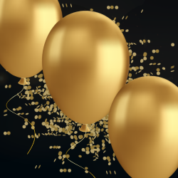 Golden balloons logo